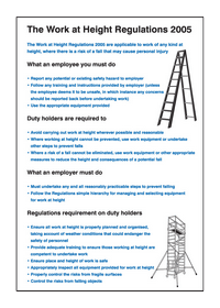 Working at heights poster poster 58129