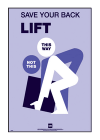 Safety save your back poster 58993