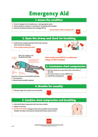 Safety emergency aid poster 59800