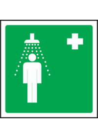 Emergency shower symbol sign