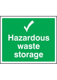 Hazardous waste storage sign