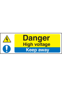 High voltage keep away sign