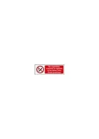 No cigarettes matches or lighters sign