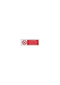 No cigarettes matches or lighters sign