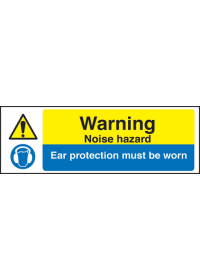 Warning noise hazard sign