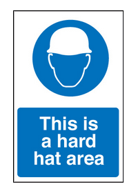 This is a hard hat area sign