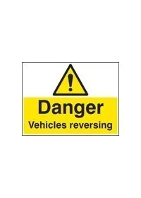 Danger vehicle reversing sign