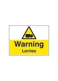 Warning lorries sign