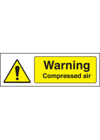Warning compressed air sign