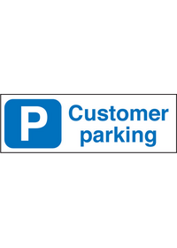 Customer parking sign