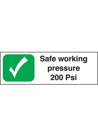 SWP 200psi sign