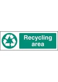 Recycling area sign
