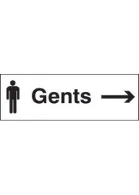 Gents arrow right sign