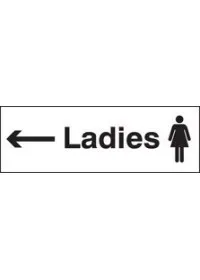 Ladies arrow left sign