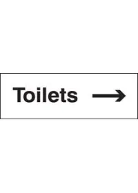 Toilets arrow right sign