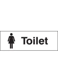 Toilet with female symbol sign