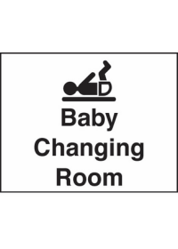 Baby changing room sign