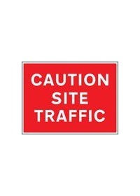 Caution site traffic sign