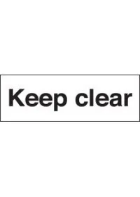 Keep clear sign