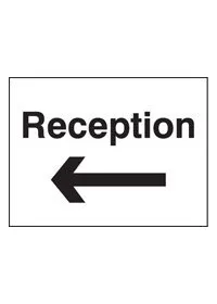 Reception arrow left sign