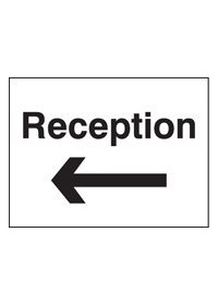 Reception arrow left sign