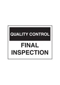 QC final inspection sign
