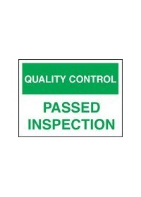 QC passed inspection sign