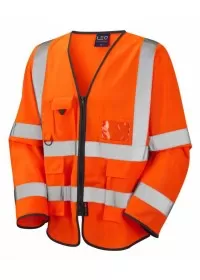 Orange Long sleeve hi vis vest
