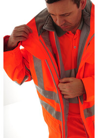 Pulsar 7 in 1 Interactive Orange Hi Vis Coat PR497