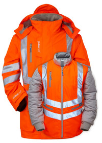 Pulsar 7 in 1 Interactive Orange Hi Vis Coat PR497