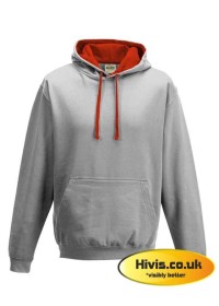 Awdis JH003 Heather Grey/Fire Red