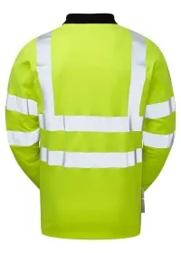 Flame Retardant Anti Static Long Sleeve Hi Vis Polo Shirt