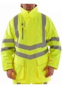Pulsar Hi Visibility Yellow Padded Storm Coat P187