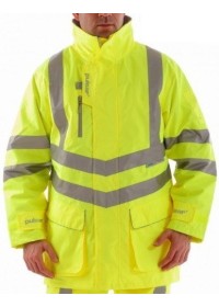 Pulsar Hi Visibility Yellow Padded Storm Coat P187