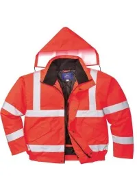 Red Hi Vis Bomber Jacket Portwest S463