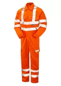 Pulsarail Orange Hi Vis Coverall with Combat Pockets PR339