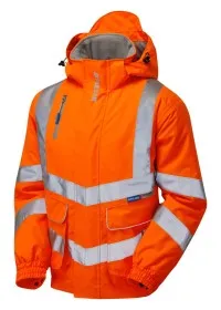 Pulsarail Padded Orange Hi Vis Bomber Jacket PR496
