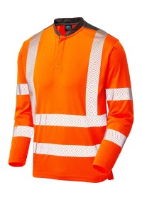 Orange Long Sleeved Hivis Performance T-Shirt Leo