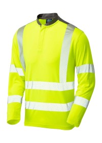 Yellow Long Sleeved Hivis Performance T-Shirt Leo