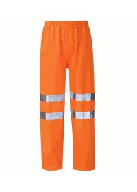 Orange Hi Vis Breathable Waterproof Overtrousers