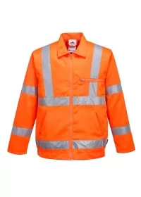 Portwest RT40 Hi Vis Poly cotton Jacket RIS