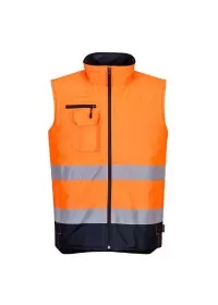 S267 orange and navy bodywarmer