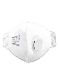 Portwest P351 FFP3 Valved Fold Flat Mask pack 20