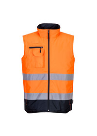 S267 orange and navy bodywarmer