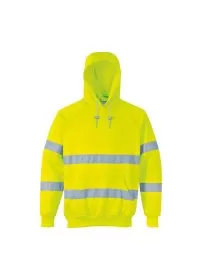 Portwest B304 Hi-Vis Hooded Sweatshirt Yellow