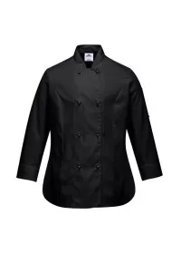 Portwest C837 Rachel Chef Jacket Black