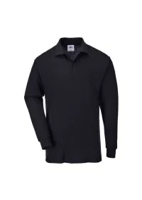 Portwest B212 Long Sleeved Polo Shirt Black
