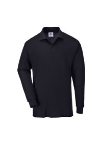 Portwest B212 Long Sleeved Polo Shirt Black