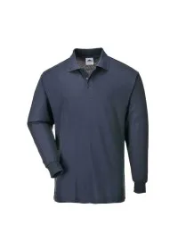 Portwest B212 Long Sleeved Polo Shirt Navy