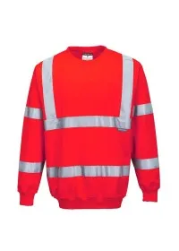 Portwest B303 Hi-Vis Sweatshirt Red